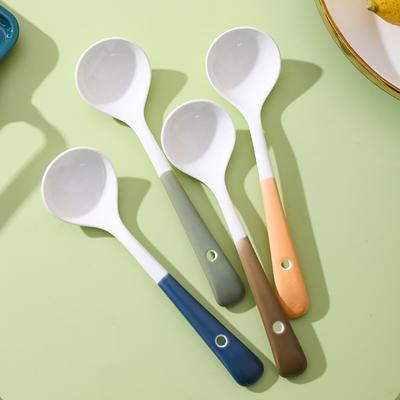 1 szt. Ceramiczna łyżka do zupy zastawa stołowa łyżka do jedzenia restauracja gospodarstwa domowego łyżka do zupy łyżeczka do kawy kuchenne naczynie kuchenne narzędzie