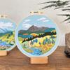 Handmade Cross Stitch Set Hand-stitched Embroidery Set Nature Scenery Embroidery Kit  Beginner
