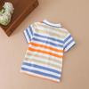 Polos para Bebé Niño de Alta Calidad Verano Manga Corta Rayas Top Camisa Ropa 2T-6T Niños Camisetas Cuello Vuelto