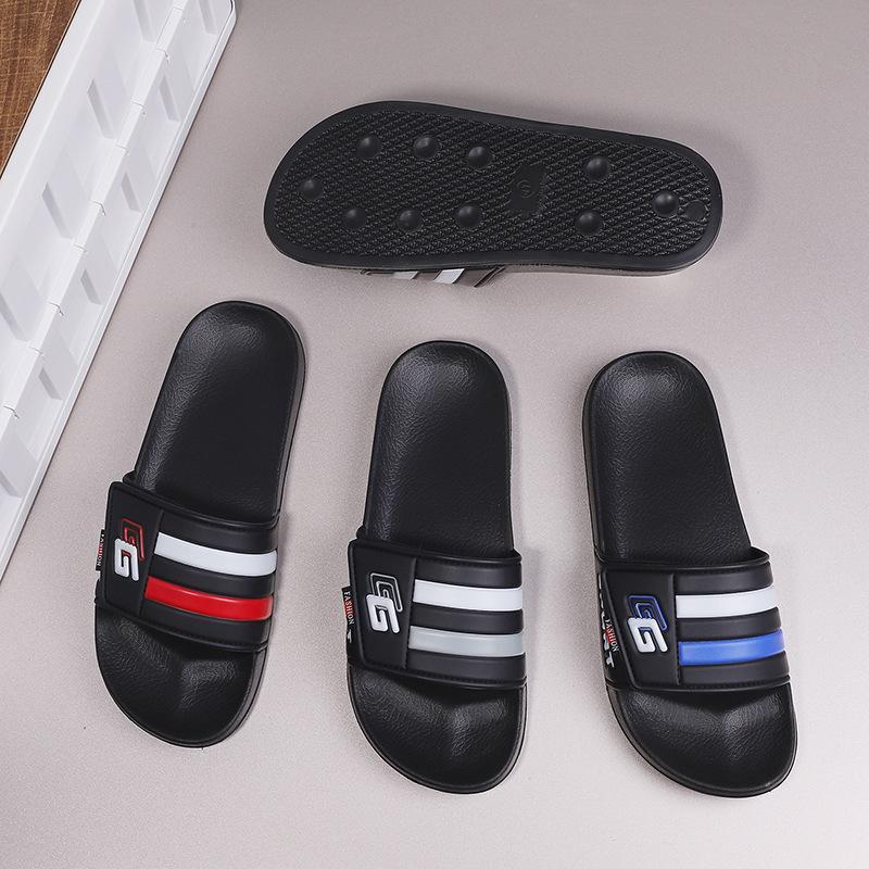 Summer slippers one-word casual non-slip outdoor household raw letter G shoes