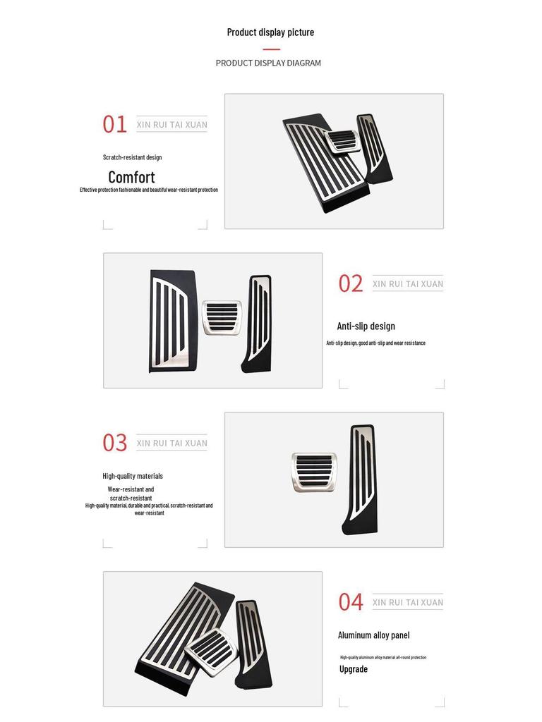 Alfa Romeo Custom Non-Slip Pedal Set for Car Interior