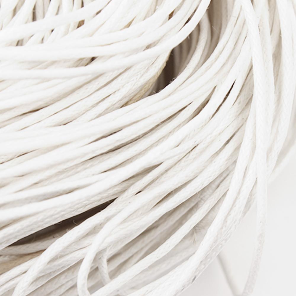 

70M/Lot 1mm Waxed Cotton Cord Colorful String Beading Cord Thread Braided Rope For Bracelet Necklace Jewelry Making Accessories білий