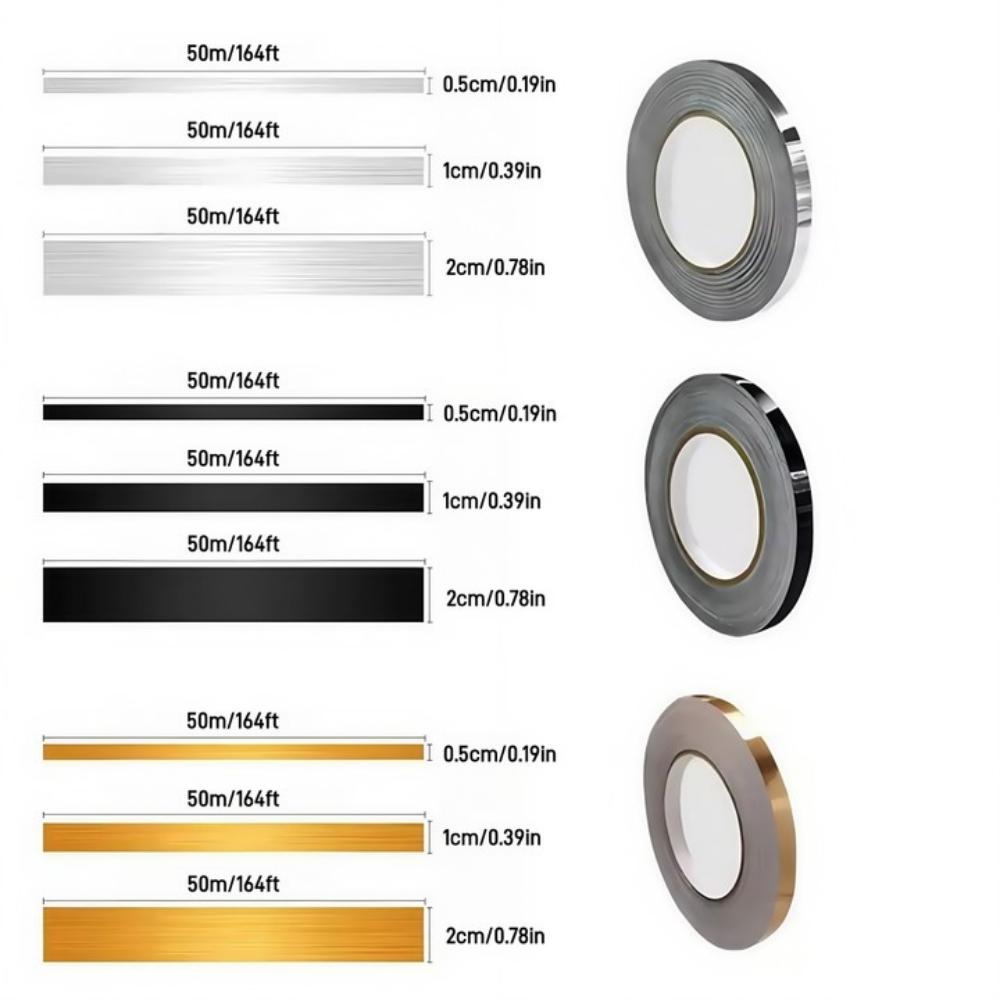 1roll 50mX0.5/1/2cm Home decoration self-adhesive ceramic tile gap tape floor wall joint sealing strip decorative wall sticker