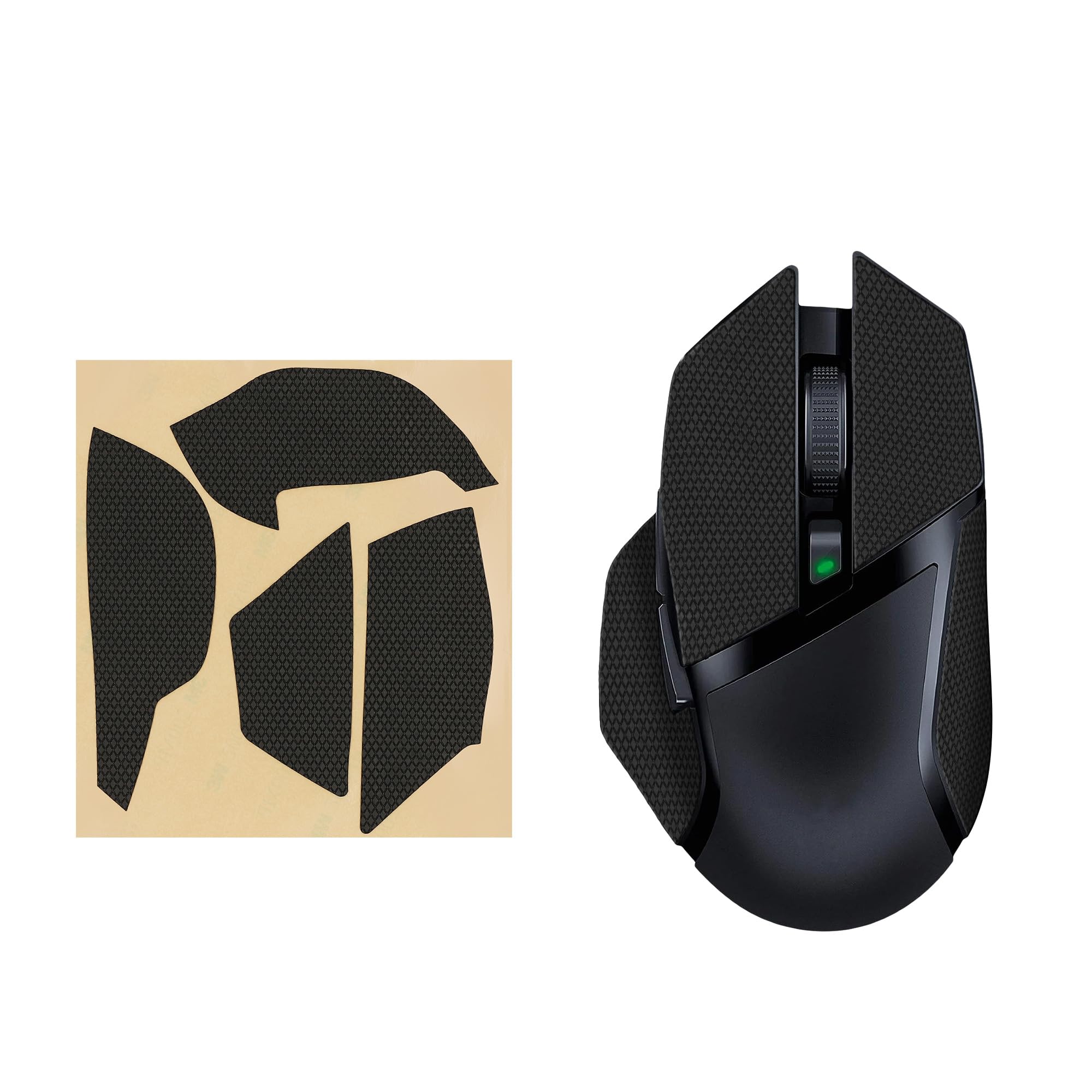 

kwmobile Mouse Grip, Compatible with Razer Basilisk X Hyper Speed, Anti-Slip Grip Tape, Pre-Cut, 0.5mm Thick, Black