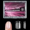 240Pcs Half Frosted Nail Tips Transparent Ultra Thin Extension Traceless Press On Acrylic Nails Almond Coffin Ballet Fake Nails