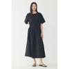 Women Side Button Short Sleeve Dress 9106241211ar