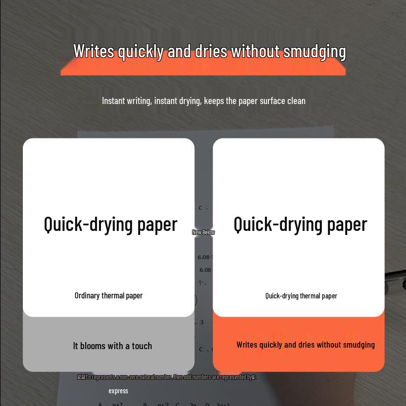Portable A4 Thermal Paper 210mm: Quick-Dry, High-Definition Printing, 4 Rolls for Error Correction