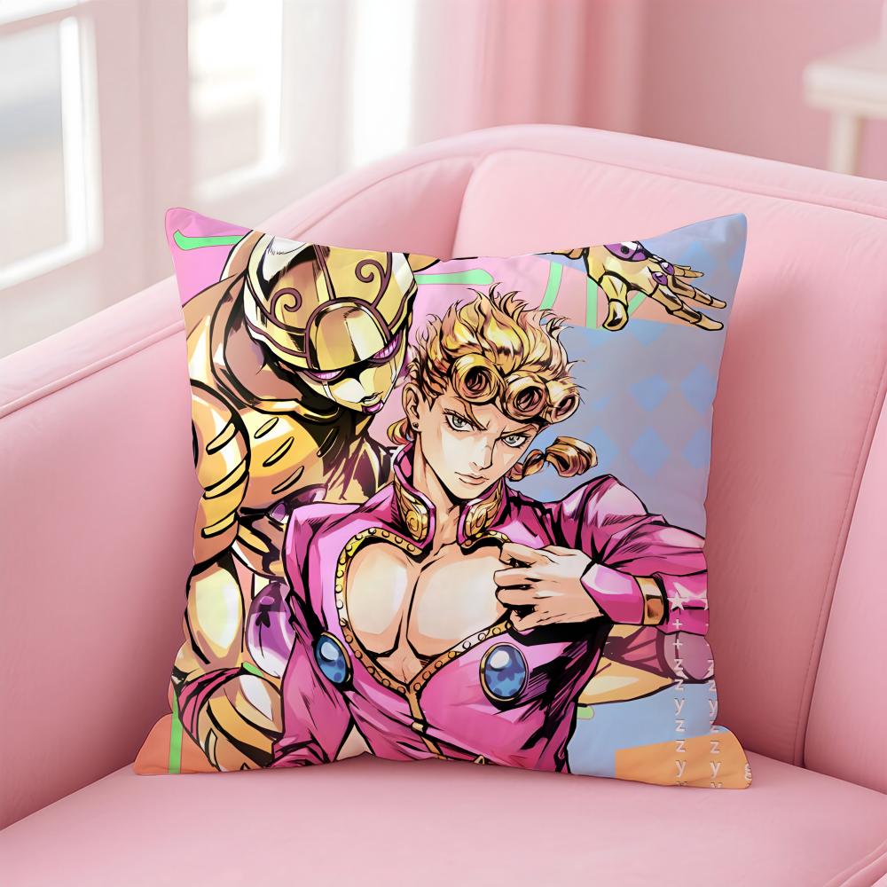JJoJos Bizarre Adventure Cushion Cover Pillow Case Soft Friendly Fabric  Concealed Zipper