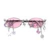 Personalized Sweet Cool Spicy Girl Eyeglasses  Star Diamond Small Frame Elliptical Glasses For Women Trendy Eyeglasses