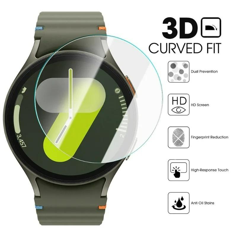 For Galaxy Watch 7 6 5 4 Screen Protector Tempered Glass Film HD Full Cover 40mm 44mm Ultra 47mm Classic Protective Screen Film