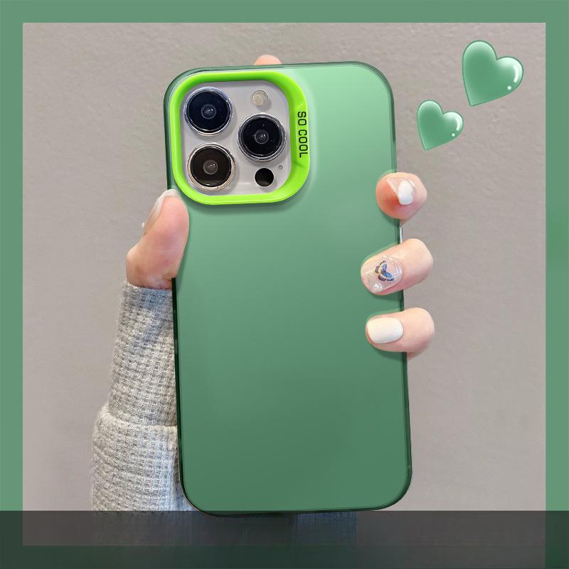 

Applicable To Apple 15 Mobile Phone Case Iphone14promax Shell Bracket 13 Color Silver Matte 12 Full-cover Soft Edge Xs iPhone 6s Plus