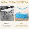 183cm*76cm Ruffle Table Skirt Multicolor Table Skirt Elegant Tulle Table Skirt  for Baby Shower