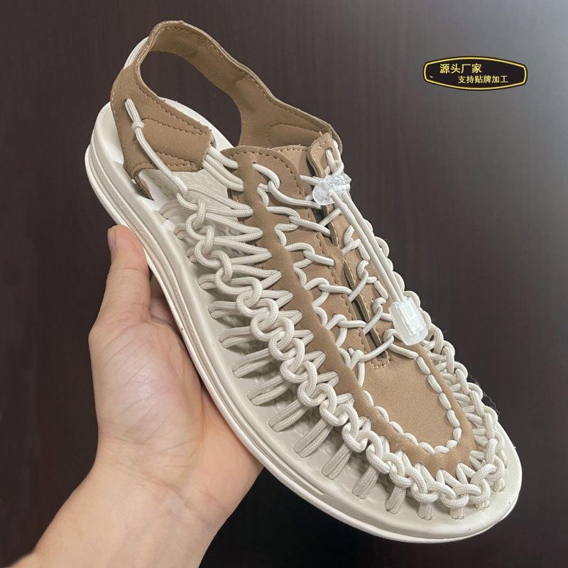 Summer Sandals Thai Woven Sandals Men's Sandals Casual Sandals Beach Shoes Thailand Vietnam Roman Sandals Women