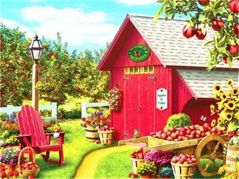 Seturi de pictură cu diamante, peisaj, strasuri, broderie cu diamante 5D, cu punct de cruce, mozaic, artizanat cu punct de cruce