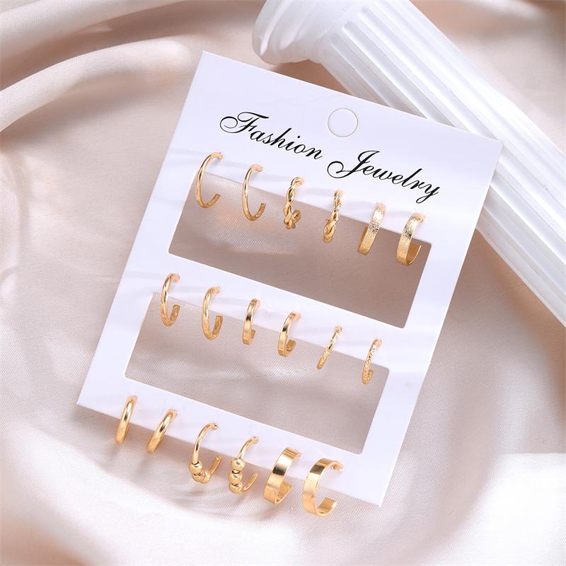 

12 шт./набор серьги-кольца в форме буквы C с цирконом для женщин, минималистичные серьги с горным хрусталем и вишней из имитации циркона, геометрические серьги, циркон для вечеринки