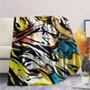 One Piece Character Print Flannel Blanket,High Quality Comfortable for All Seasons,Home Decor,Warmth and Comfort,Perfect for Christmas Gifts