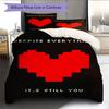 Deltarune Fierce Encounter Bedding Quilt Set Quilt Cover Pillowcase Home Decoration Birthday Gift (1 * Duvet Cover + 2 * Pillowcase, Without Core)
