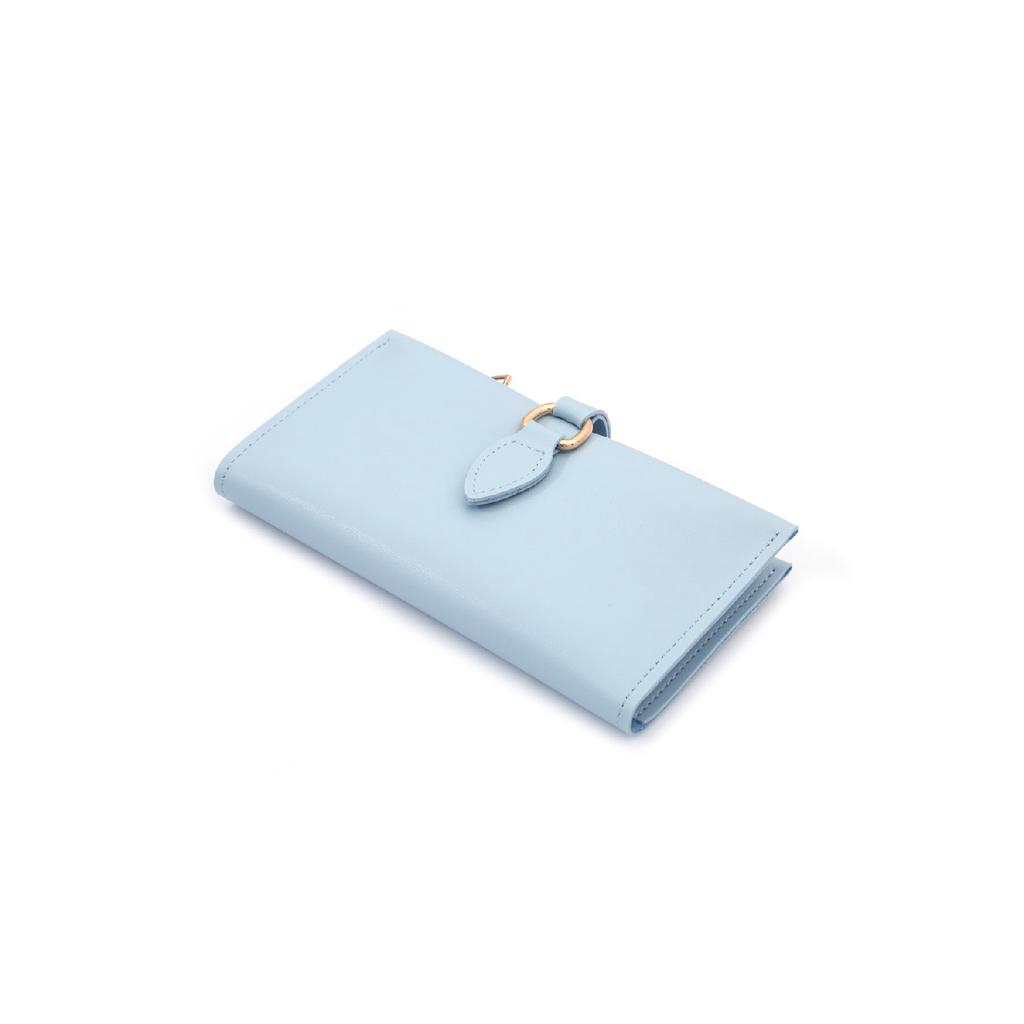 Rote Damenbrieftasche mit weicher Hautschnalle und Zubehör mit mehreren Fächern