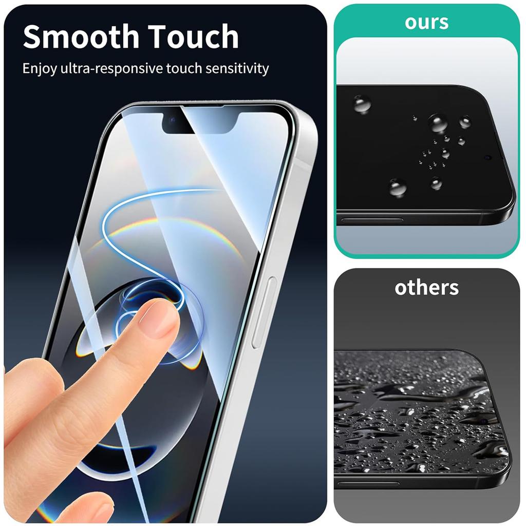 2pcs Protetor De Tela De Vidro HD Para iPhone 16 15 14 13 12 11 Pro Max 14 Plus X XS XR Vidro Temperado Para iPhone 16e SE 4 Filme