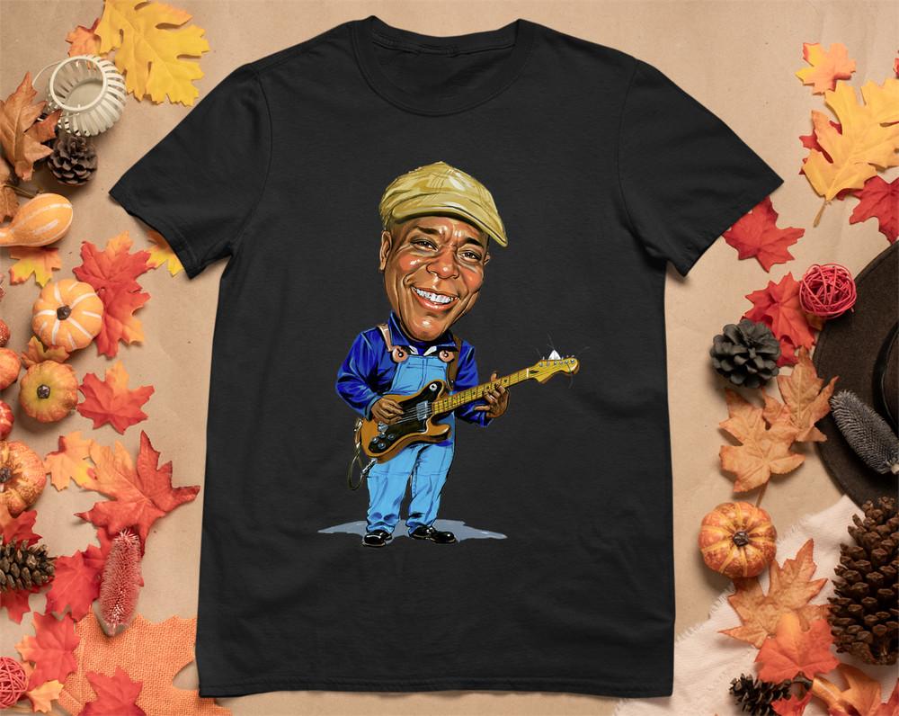 Buddy Guy Caricature Live Guitar Singned  Size S To 4XL Black CG276 Unisex T-Shirt S