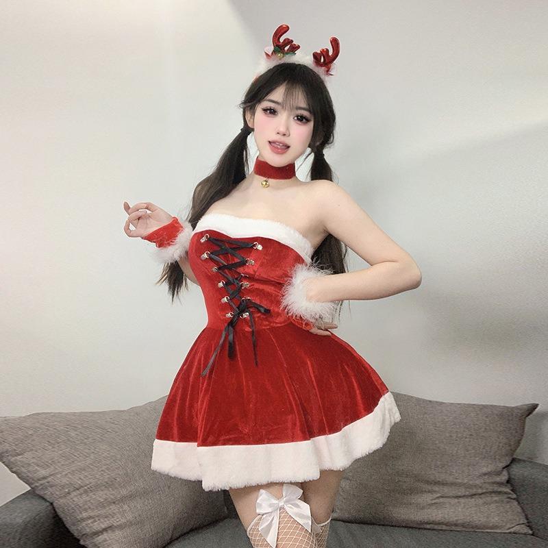 Sex Lingerie Christmas Costume Atmosphere Wear Cosplay Bunny Autumn and Winter Party Dress