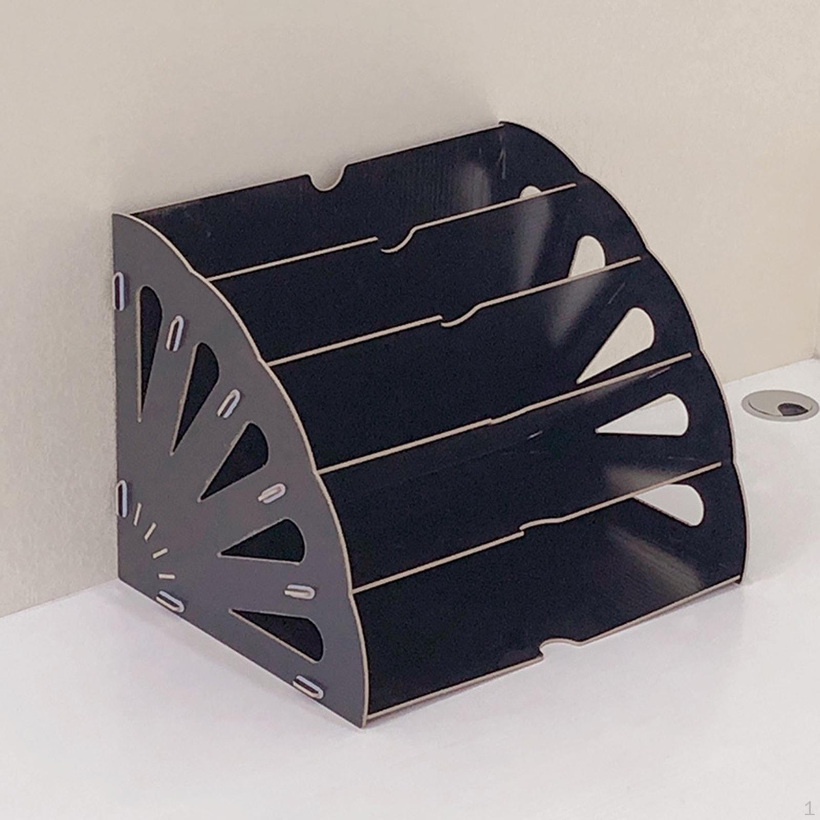 

Настольный органайзер для файлов Держатель Стойка для брошюр Разделители Рамка Канцелярские товары Блокнот black