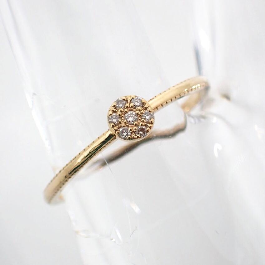 [Used] agete K10 Diamond Ring / Size 13 / j36-7