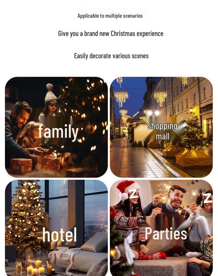 Skandinaviško stiliaus aukštos klasės balto sniego Kalėdų eglutės dekoracijų rinkinys (1.5/1.8/2.1m)