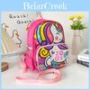 Cartoon Canvas Childrens Backpack With Durable Material And Shock Absorption For School