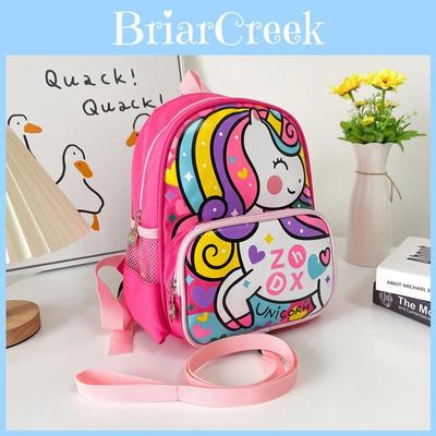 Cartoon Canvas Childrens Backpack With Durable Material And Shock Absorption For School