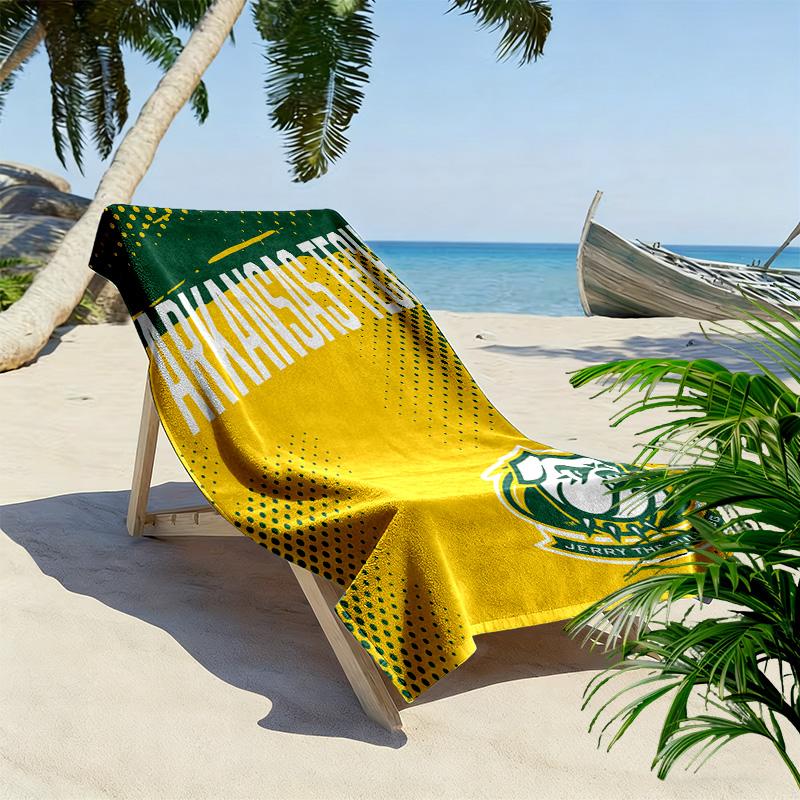 Arkansas Tech Print Beach Towel, Large Soft Quick Dry Towel for Beach Camping Swimming