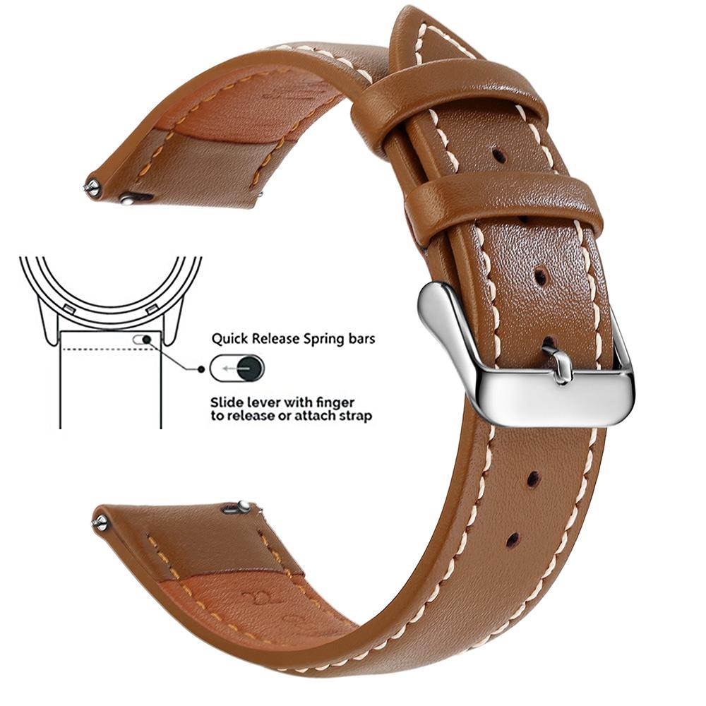 Cinturino per Orologio in Vera Pelle Piena, Rilascio Rapido 12/14/16/18/19/20/21/22/24 mm Cinturini per Orologio, Cinturini di Ricambio per Uomo Donna