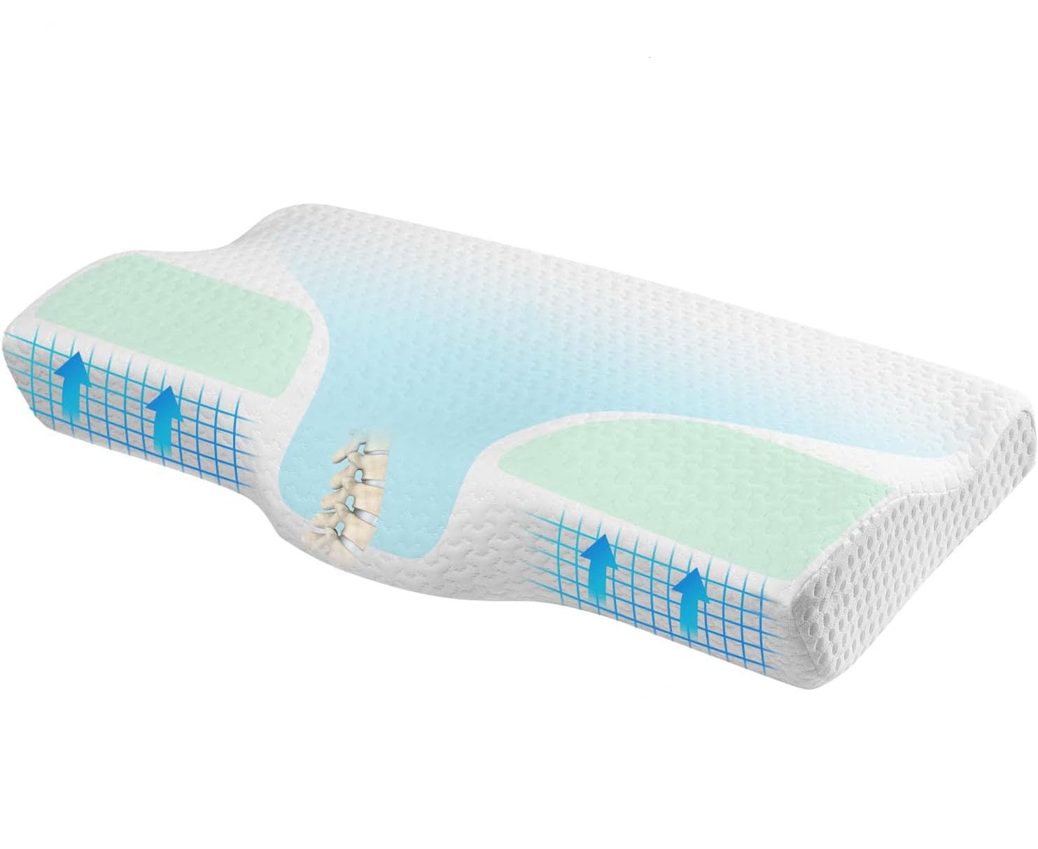 

Ecosafeter Sleeping No Neck Memory Foam Подушка Back Side Подушка Easy to Deep Sleep Подушка, Подушка, Боль, [Оригинальный продукт] Спать, Спать, Покрывать, белый