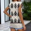 Womens Tops Fashionable V-neck Ruffled Sleeve Short-sleeved T-shirt Business Blouses