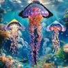 1 Set Colorful Kites Children'S Toys Professional Flying Fluorescent Jellyfish Kites For Adults Outdoor Games