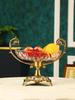 Fruit Plate Household Living Room Coffee Table Glass Candy Plate European Light Luxury Decoration Creativity