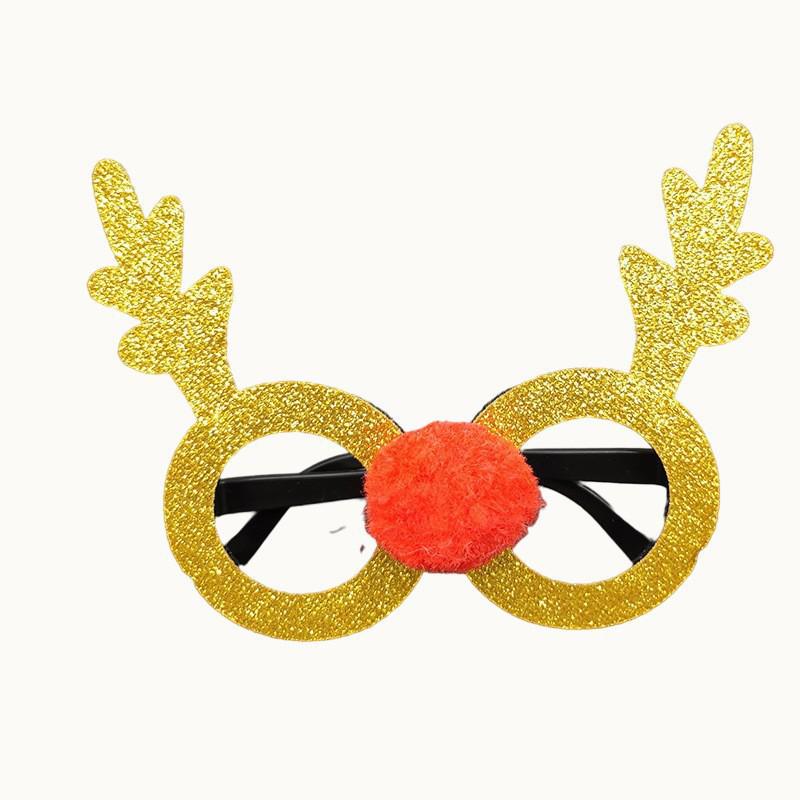 Weihnachts-Cartoon-Brillen - Geschenke für Erwachsene & Kinder, mit Weihnachtsmann, Schneemann und Geweih