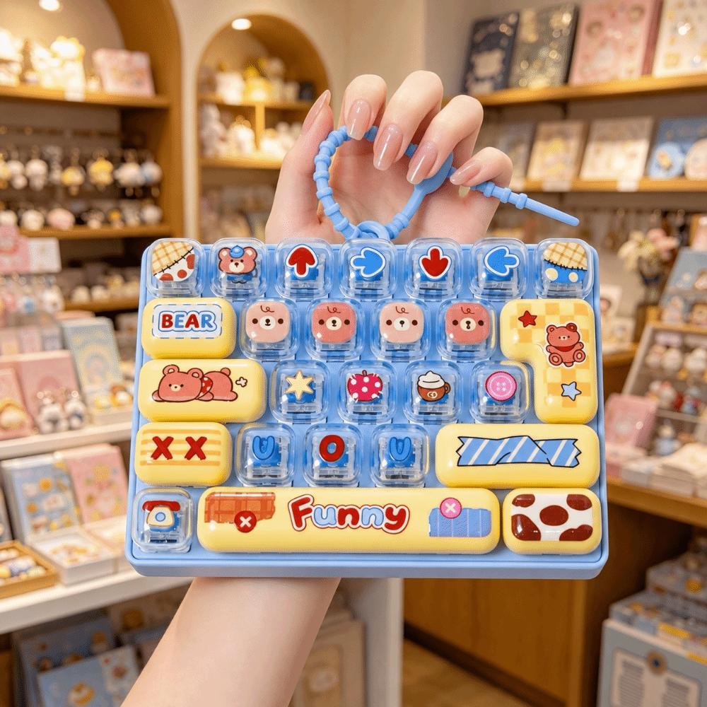 Squeeze Type Decompression Button Toy 26-Key Design Bag Hanging Ornament Bag Decoration