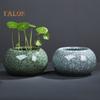 Pot de fleurs rond en céramique émaillé pour bonsaï, pot de fleurs pour plantes hydroponiques, hydroponique, hydroponique