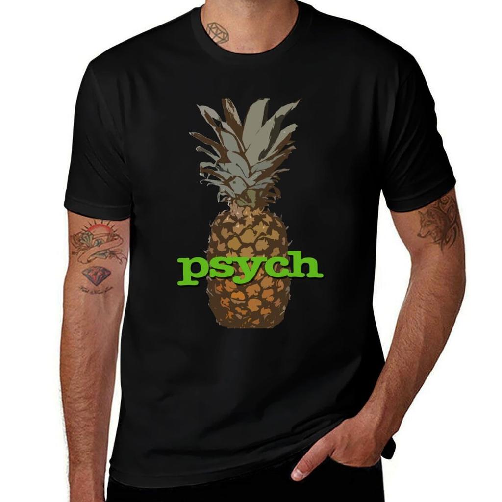 Psych Pineapple Tshirt Big And Tall Casual Tshirt