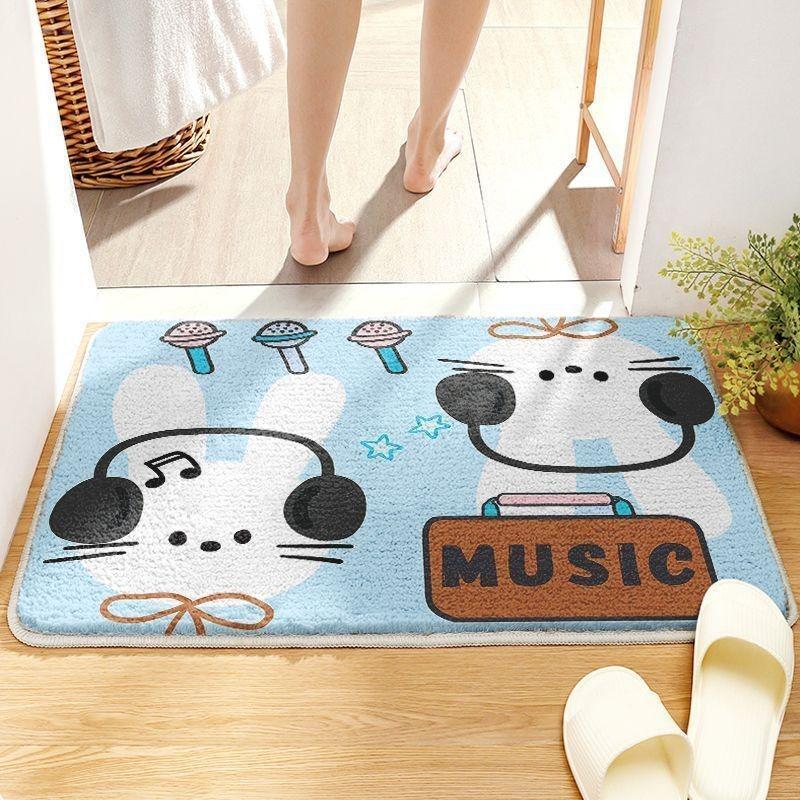Bathroom Absorbent Floor Mat Household Cartoon Imitation Cashmere Non-slip Mat Toilet Toilet Door Carpet Dirt-resistant Foot Mat