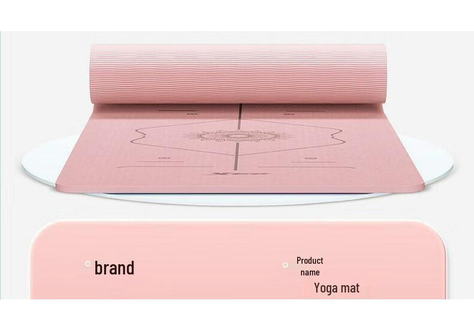 Non-Slip TPE Yoga & Fitness Mat - Thick, Shock-Absorbing, Silent Jump Rope & Dance Mat for Women