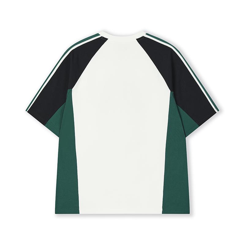 FILA Original Retro Fashion Casual Comfortable Versatile Knitted Short Sleeve T-Shirt Men Tops Cloud-Mushroom-White F11M539120FWT