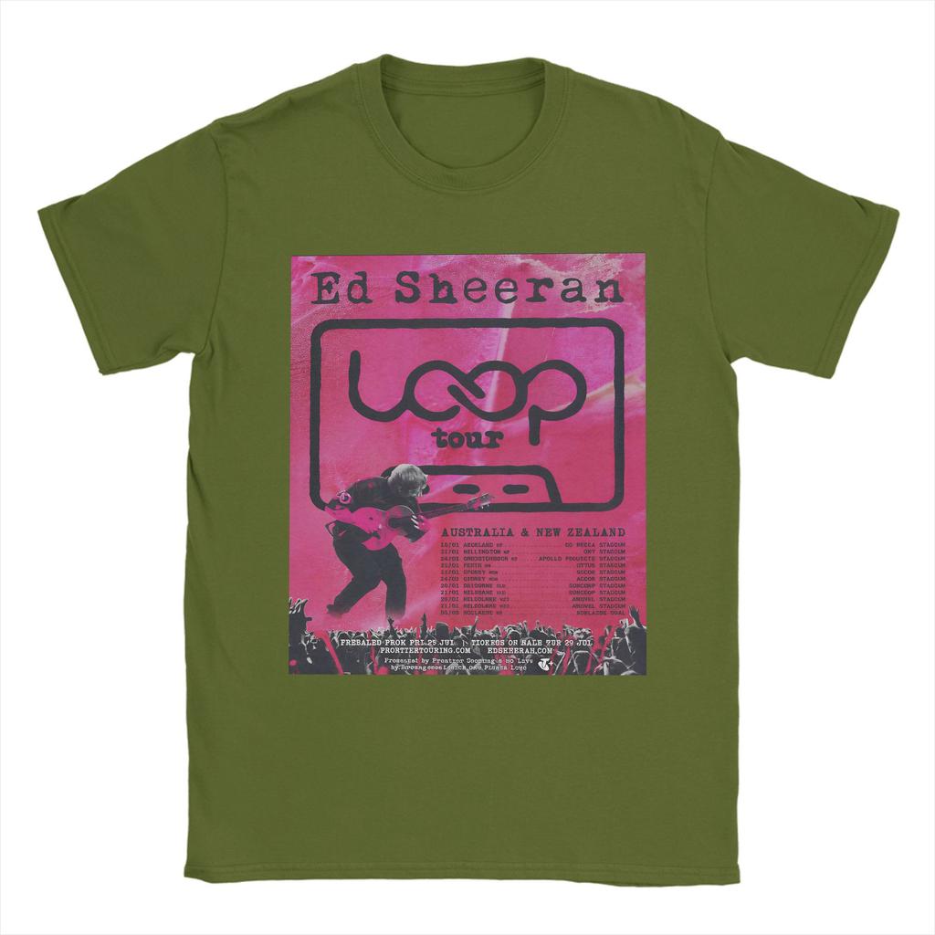 Ed Sheeran Loop Tour 100 Cotton T Shirt For Couple Summer Vintage T Shirts Oneck Leisure Tee Shirt Oversized Design Clothes