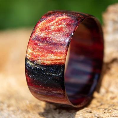 Frauen Ring Bunte Acryl Harz Auffällig Romantische Himmel Frauen Reif