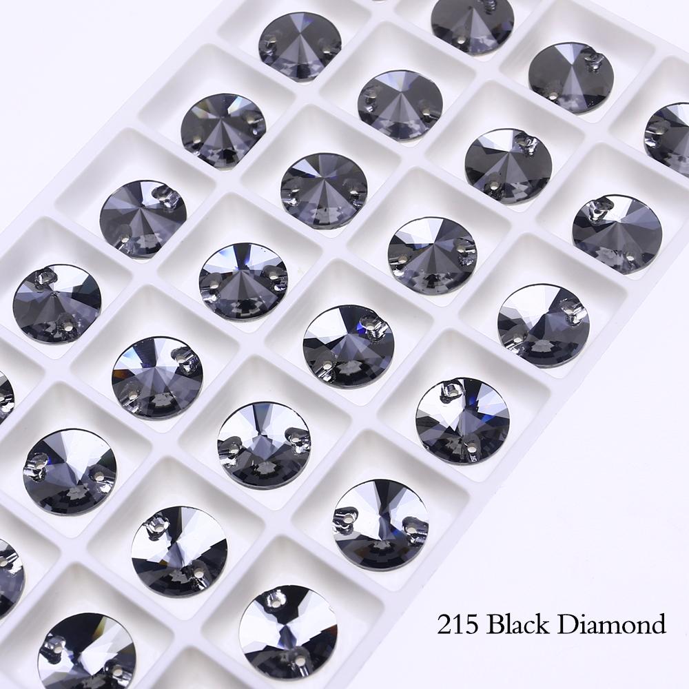 Dongzhou Crystals Rivoli Shaped Flatback Sew On Rhinestones Non Hotfix Crystal Beads Garment Shoes Sewing Accessories