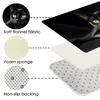 1Pcs Anti Fatigue Kitchen Rugs,  Black Cat Print Waterproof Non-Slip Thick Cushioned Kitchen Mat Heavy Duty Comfort Standing Mat for Kitchen