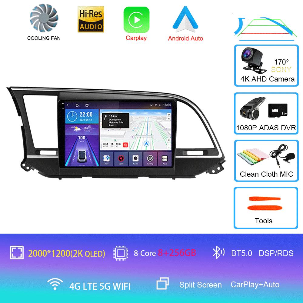 Android 14 Car Radio for Hyundai Elantra 6 2016 - 2018 Player Multimedia Video Stereo GPS Navigation No 2din 2 din dvd