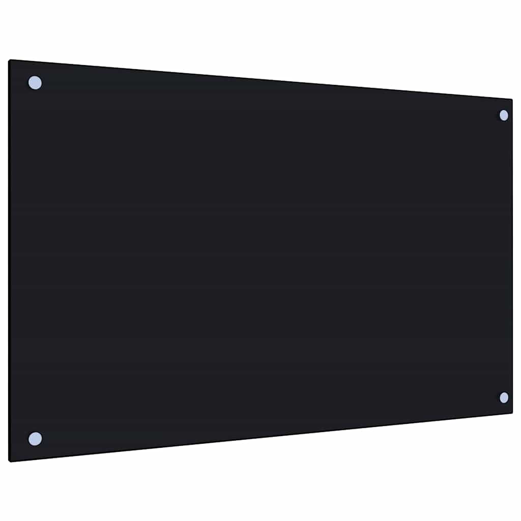 Vidaxl Panele Ochronne Do Kuchni, Czarne, 2 Szt., 80X50 Cm, Szkło
