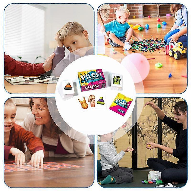 Piles Fast Paced Card Game Versatile Funny Memory Games for Adults Kids